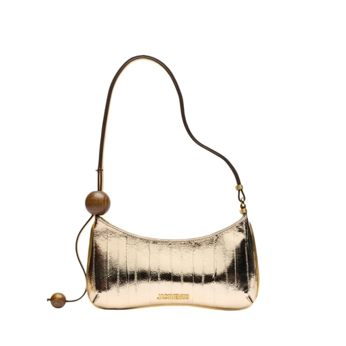 Jacquemus Schoudertas Le Bisou Perle Leather Shoulder Bag Gold