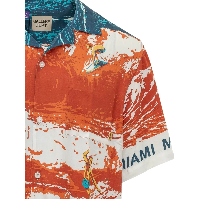 Gallery Dept. Legeres Oberteil Camicia Surf Wilson con Stampa orange(Image 3)