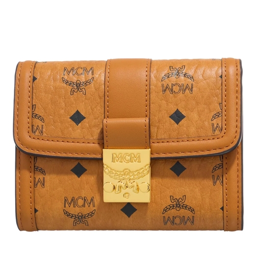 MCM Tri-Fold Wallet Tracy Vi Small Wallet Sml Co Cognac