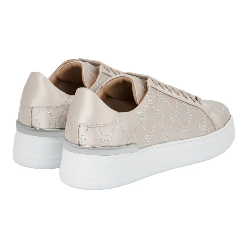 Philipp Plein Low-Top-Sneaker Entdecken Sie die Einzigartigkeit dieser funkelnde beige(Image 3)