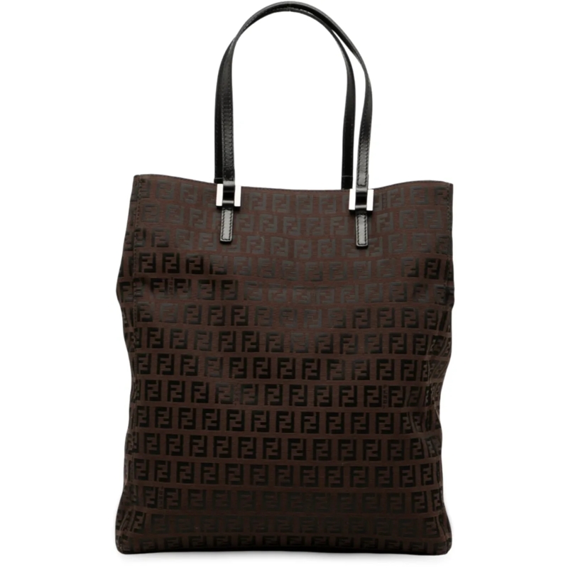 Fendi Shopper Zucchino Canvas Tote braun