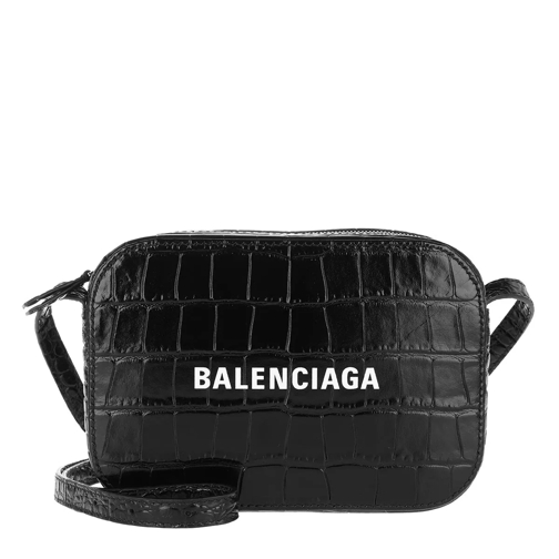 Balenciaga Everyday Stamped Coco Camera Bag Black Crossbody Bag