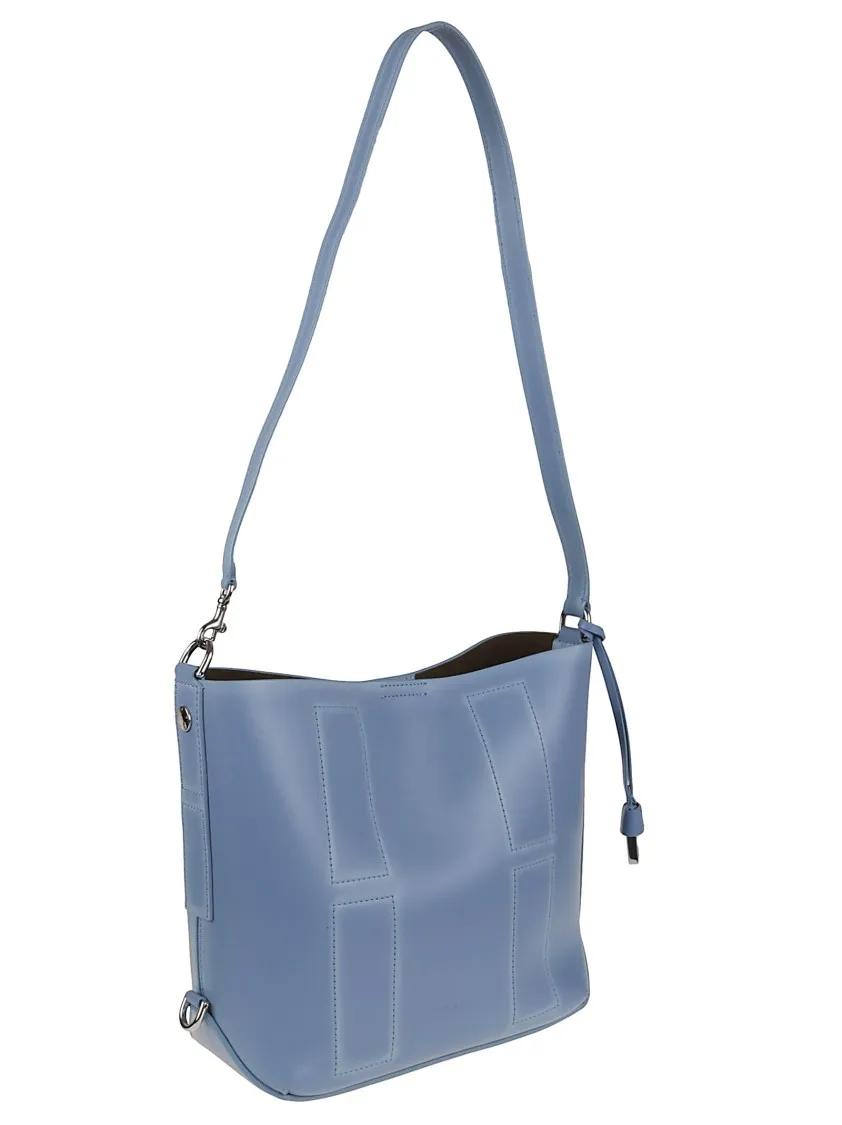 Hogan Bucket bags Smooth Leather Bucket Bag With Adjustable Strap in blauw
