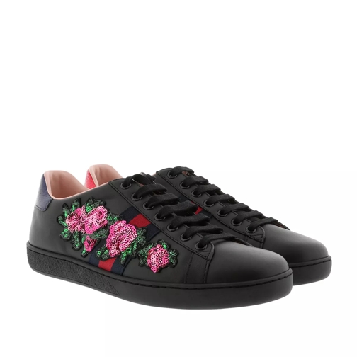 Gucci Sneaker New Ace Flower Black Low-Top Sneaker