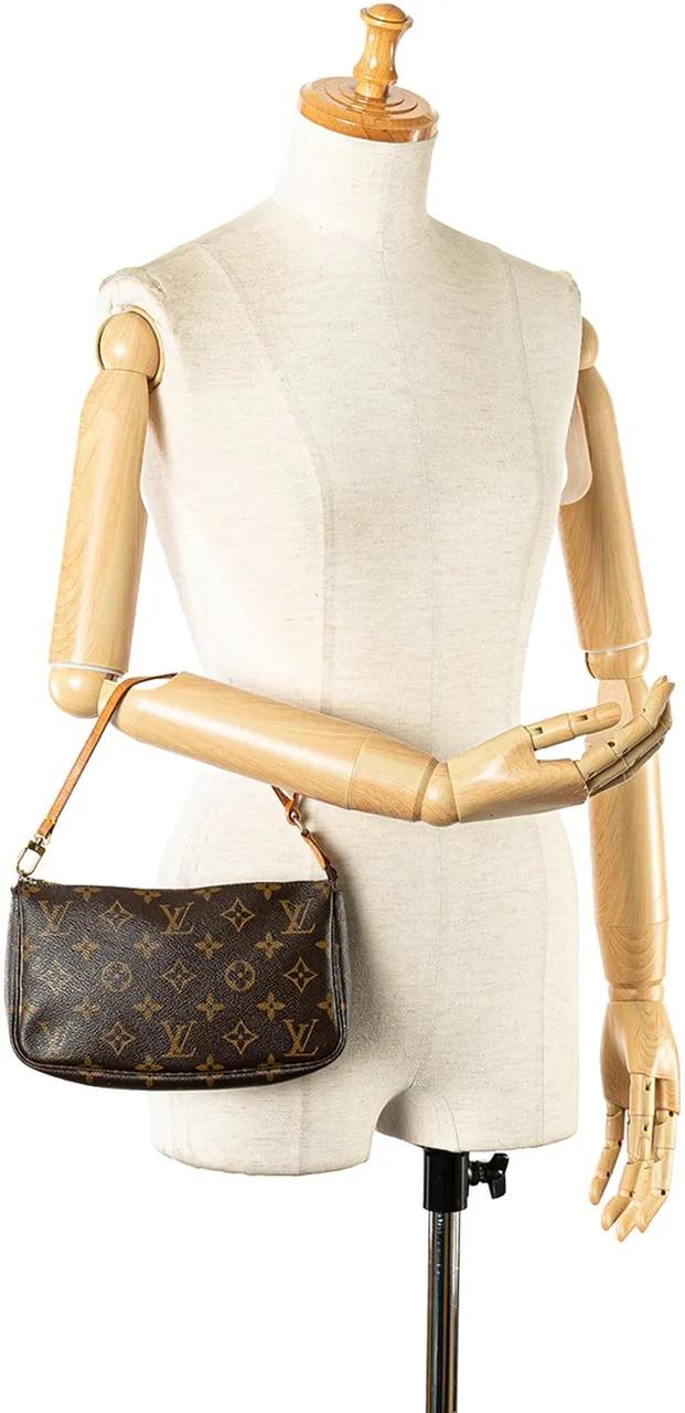 Louis Vuitton Hobo bags 2001 Monogram Pochette Accessoires in bruin