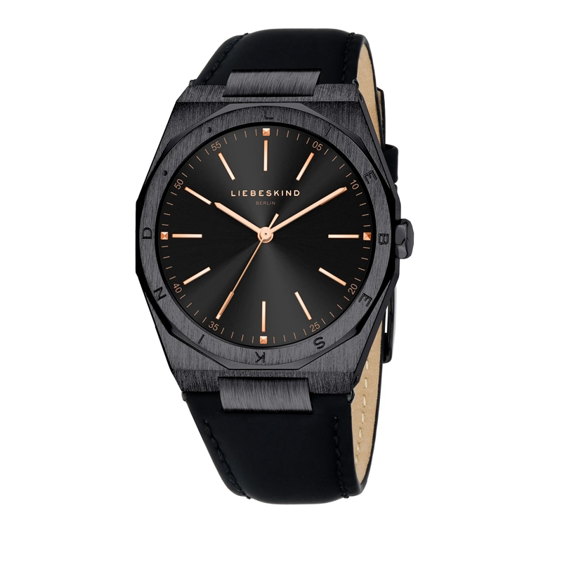 Liebeskind Berlin Quarzuhr Echtleder Vintage Classic schwarz(Image 5)