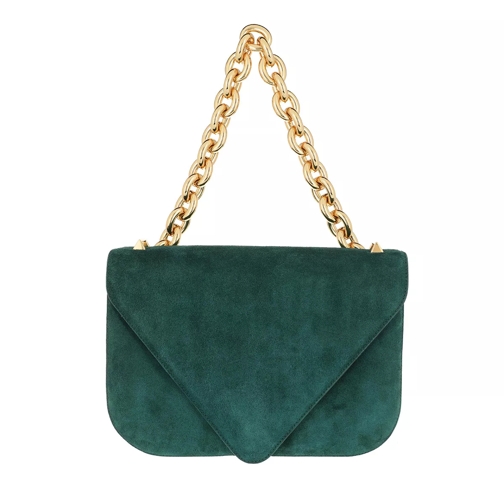 Bottega Veneta Mount Envelope Crossbody Bag Emerald Green Kuvertväska