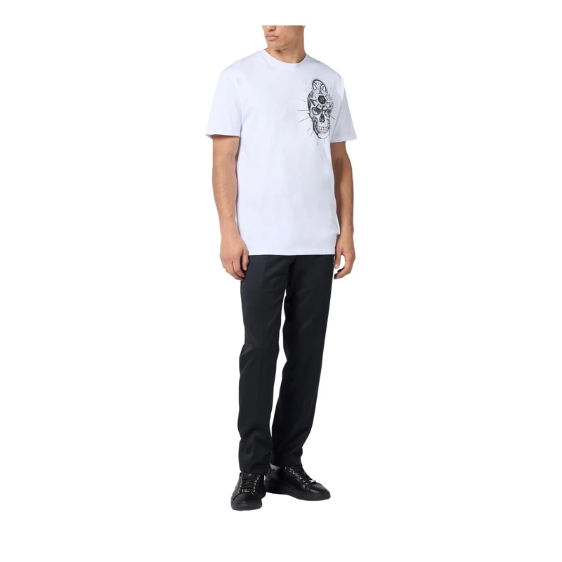 Philipp Plein T-Shirt Round Neck T-Shirt Skull Tattoo weiss(Image 2)