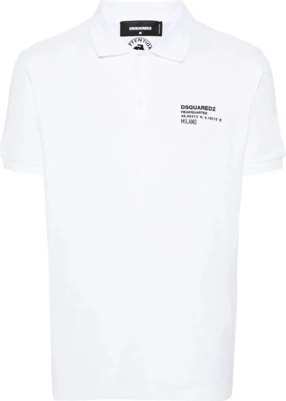 Thumbnail - Dsquared2 - Polo wit - Größe L - weiß