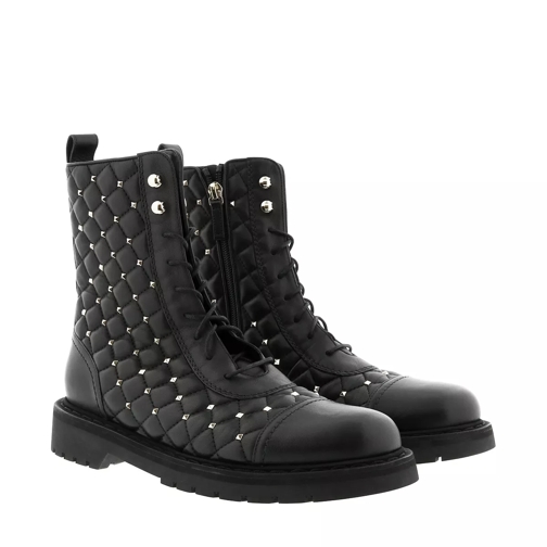 Valentino Garavani Rockstud Spike Boots Leather Black Ankle Boot