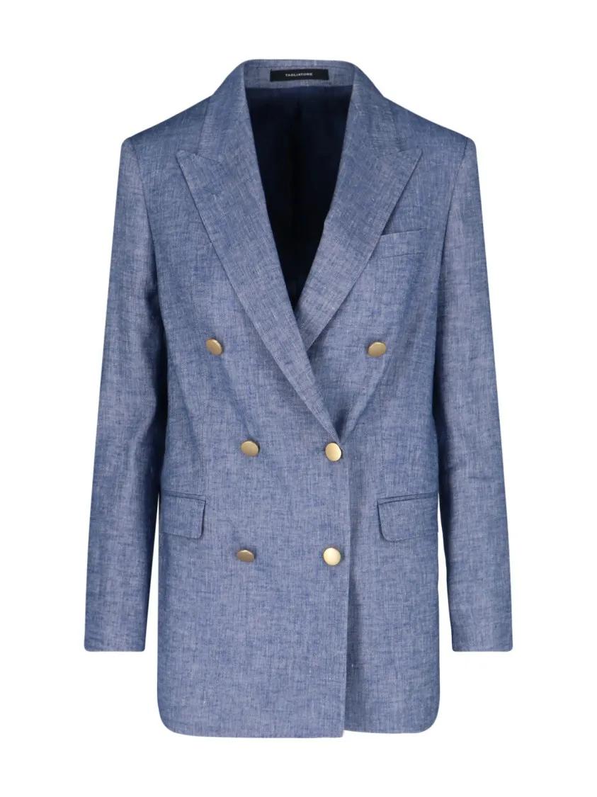 Thumbnail - Tagliatore - Double-Breasted Blazer – Blue - Größe 44 - blau