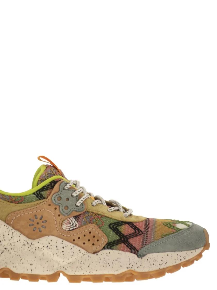 Thumbnail - Flower Mountain Low-Top Sneaker - Kotetsu - Sneakers In Suede And Technical Fabric - Gr. 39 (EU) - in Bunt - für Damen