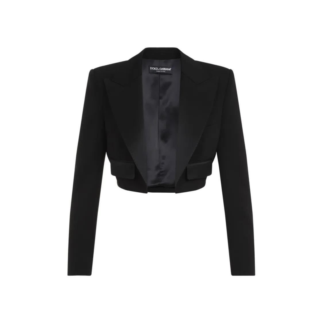 Dolce&Gabbana - Black Virgin Wool Jacket - Größe 42 - schwarz