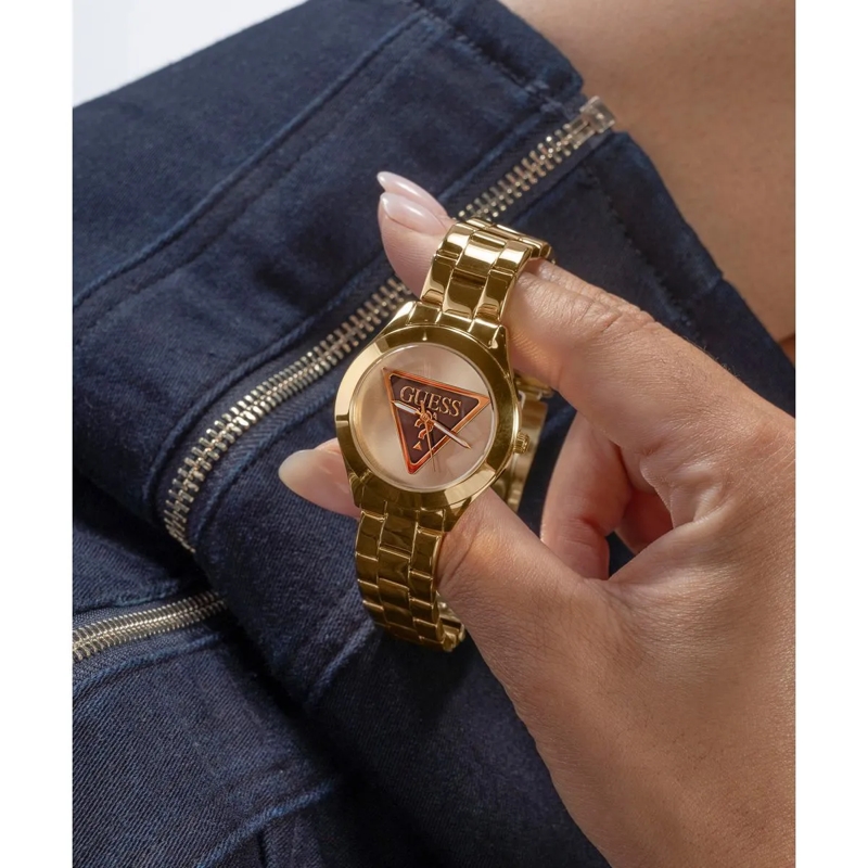 Guess Quarzuhr Quarz-Analoguhr Tri Plaque gold(Image 6)