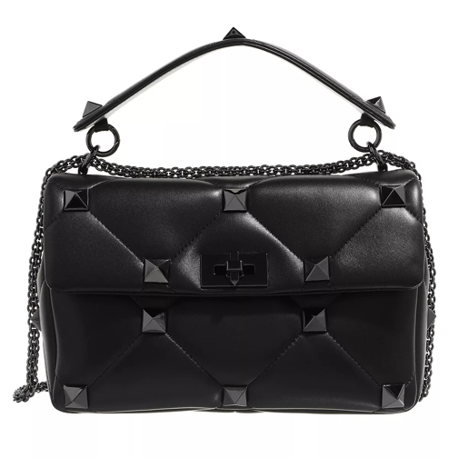 Valentino Garavani Roman Stud Crossbody Bag With Handle Leather Black Schooltas