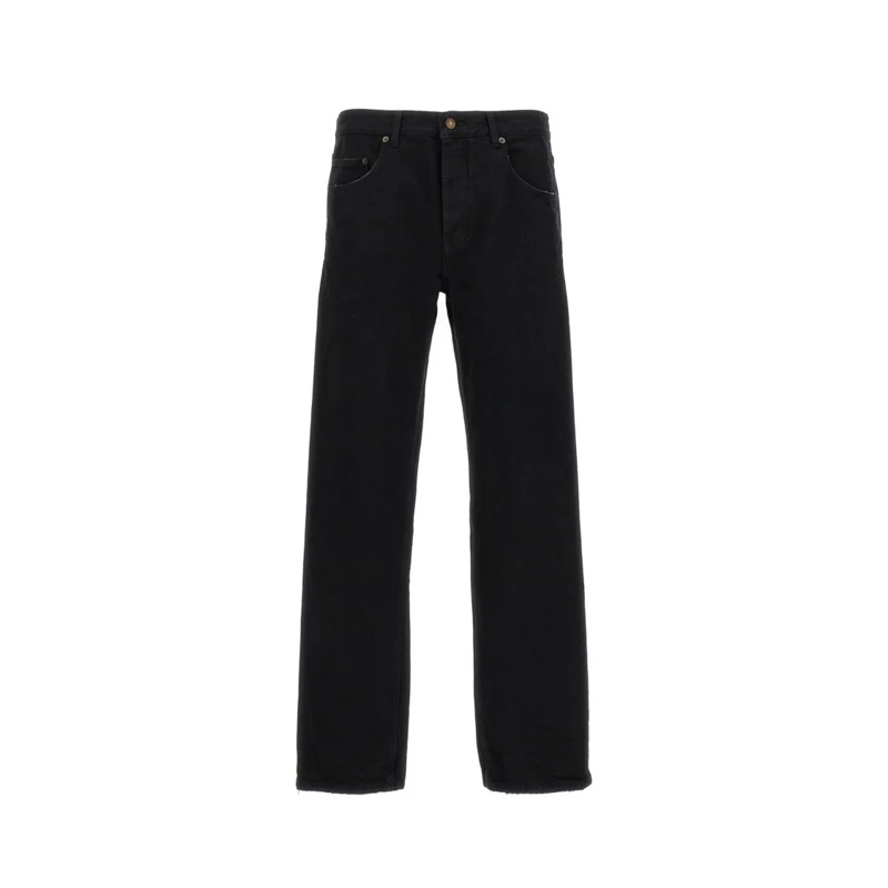 Saint Laurent Jeans Long Baggy Denim Jeans Black