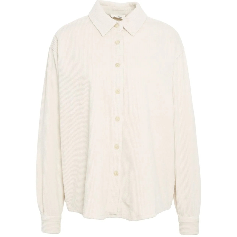American Vintage T-Shirt Corduroy shirt 'Padow' weiß