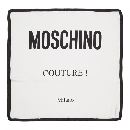 Moschino Scarf  90X90  cm White Leichter Schal