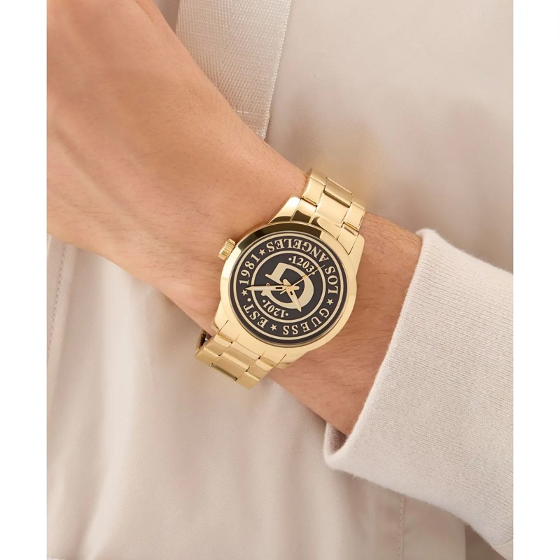 Guess Quarzuhr Quarz-Analoguhr Collegiate G gold(Image 6)