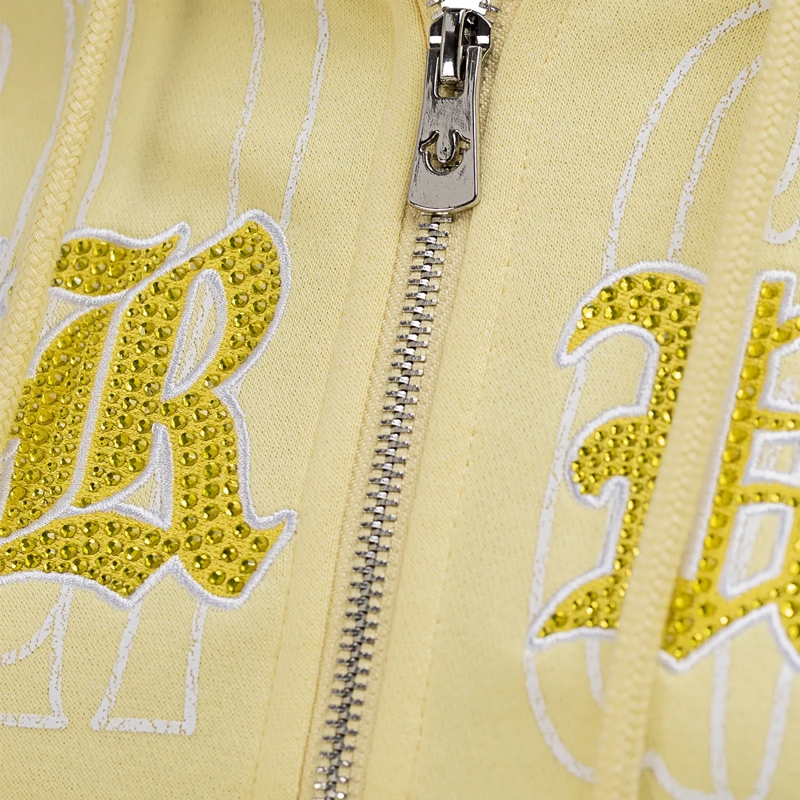 True Religion  - Zip-Hoodie- Verkürzte Form- Figurbetont- Gest blau(Image 6)