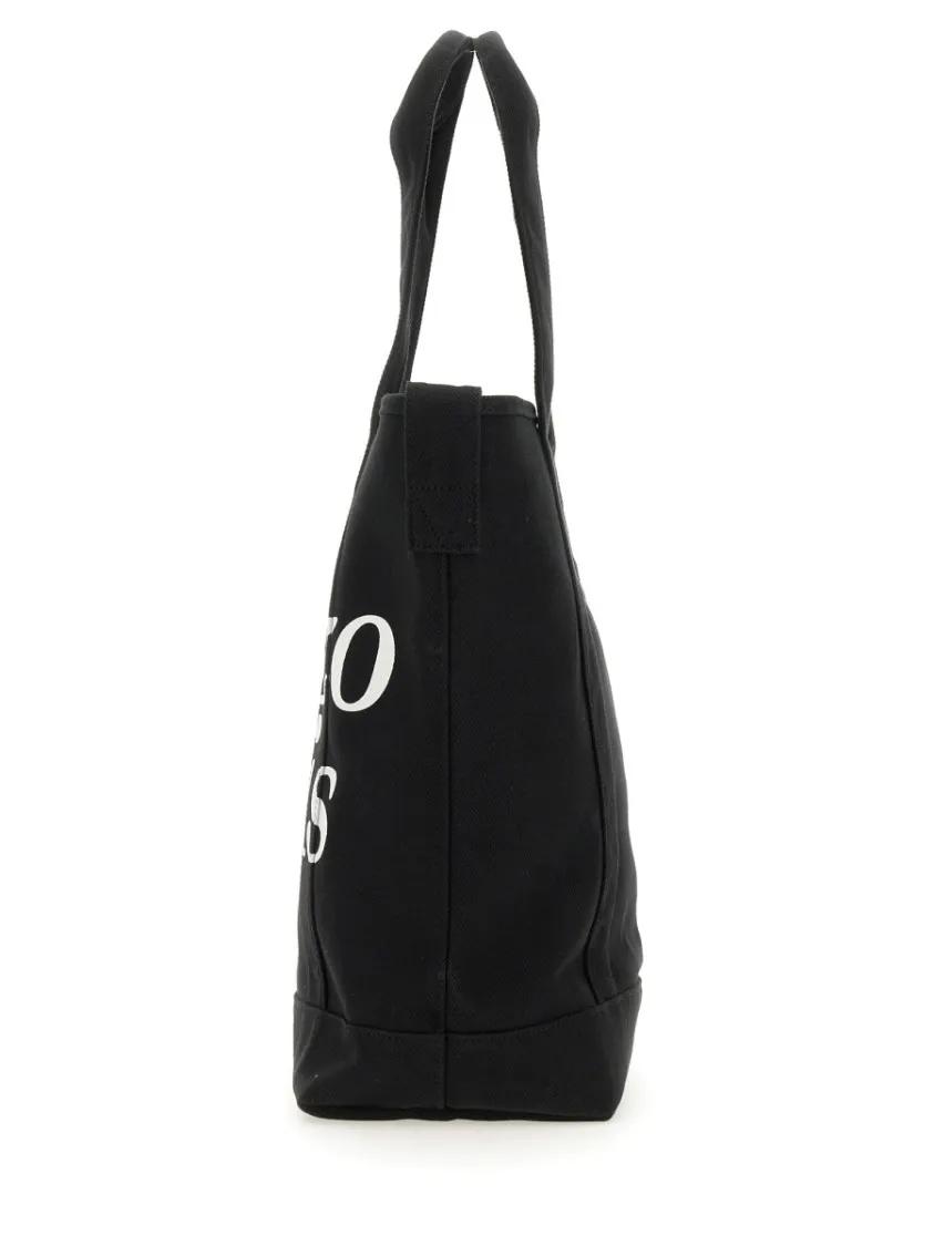 Kenzo Shoppers & Totes Structured Black Leather Handbag With Dual Handles in zwart