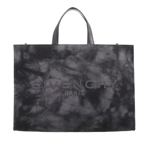 Givenchy Medium G Tote Shopping Bag Canvas Dark Grey Rymlig shoppingväska