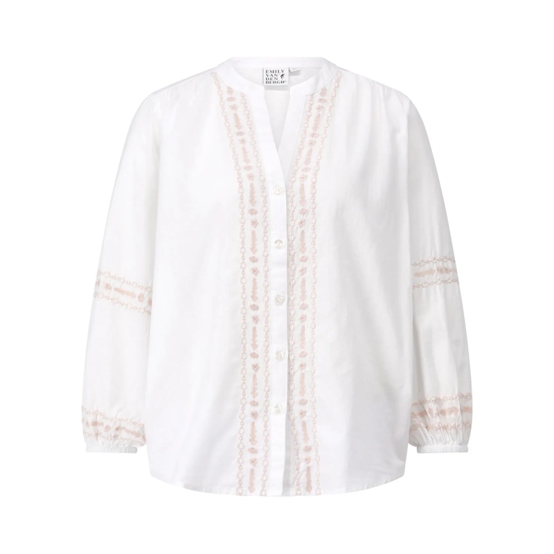 Emily can den Bergh Bluse Oversized Bluse Weiß