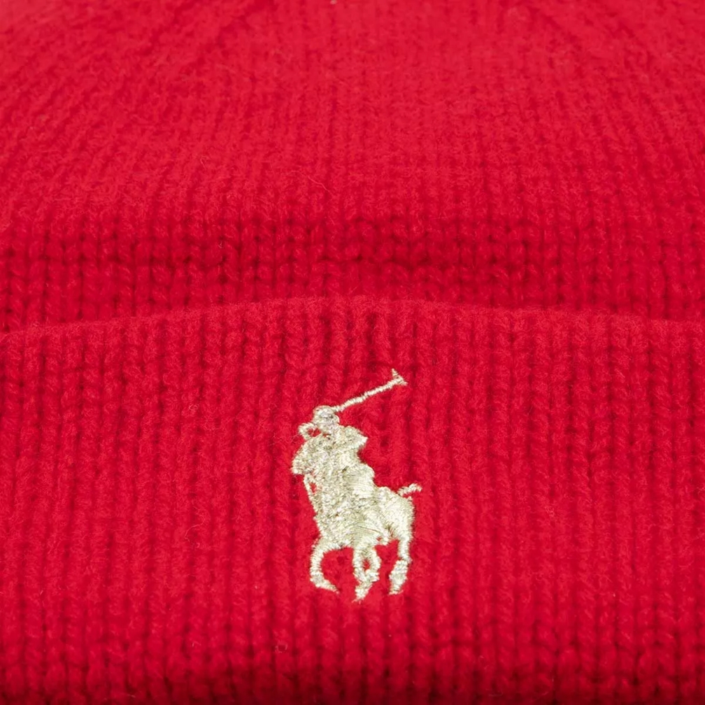 Red best sale polo beanie