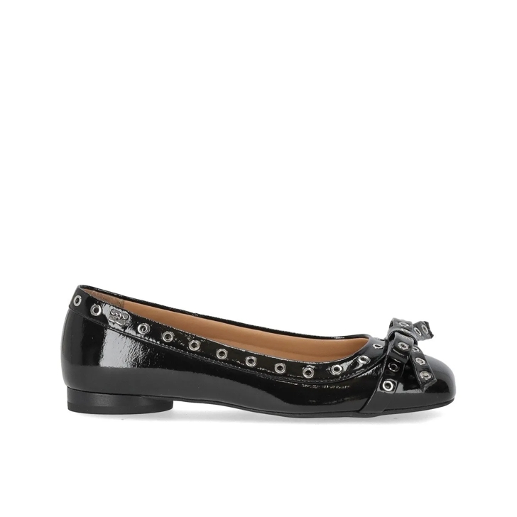 靴 Eyelets Bow Ballerina Naplack GANNI GANNI ガニー バレエシューズ EYELETS BOW BALLERINA NAPLACK