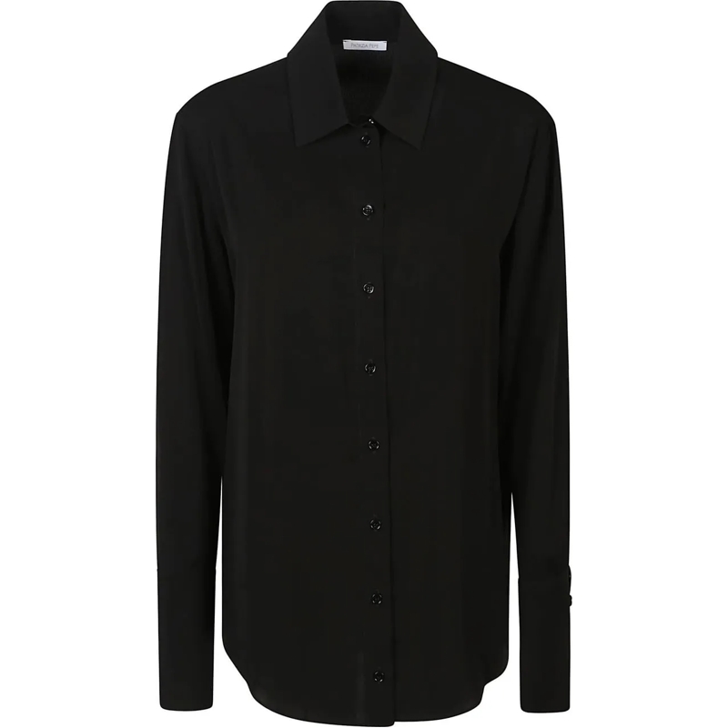 Patrizia Pepe Bluse Essential Shirt Black schwarz