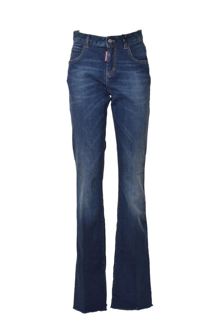 Thumbnail - Dsquared2 - Blue Denim Medium Waist Flare Jeans - Größe 40 - blau
