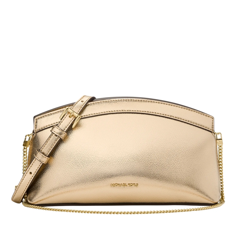 MICHAEL Michael Kors Clutch Sm Dome Chn Clutch Xbody Pale Gold