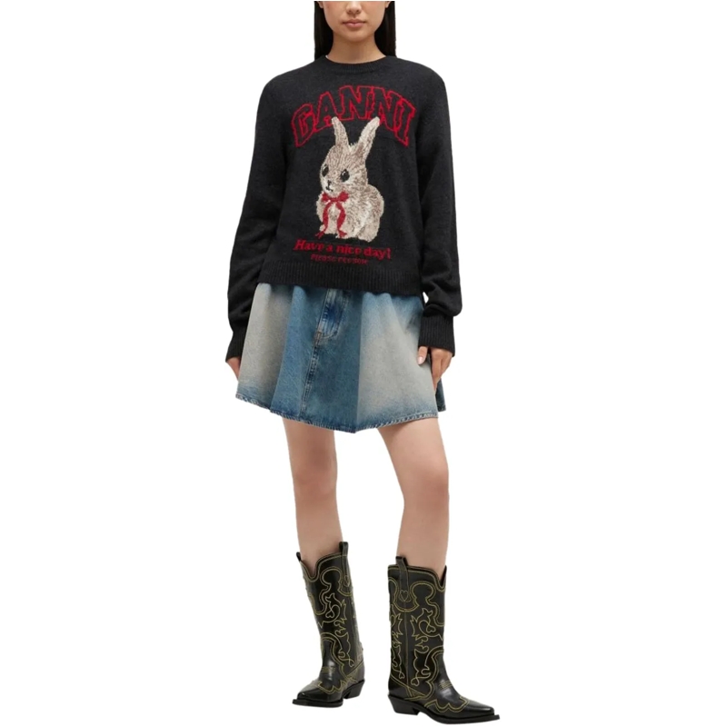 GANNI  Sweaters Black schwarz