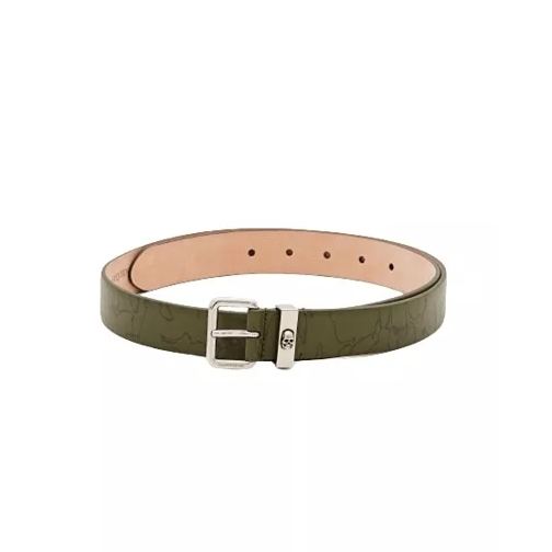 Alexander McQueen Ledergürtel Skull Loop Leather Belt Green