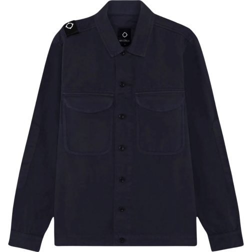 MA. STRUM  Mastrum Pocket Lange Mouw Overhemden Donkerblauw T blau