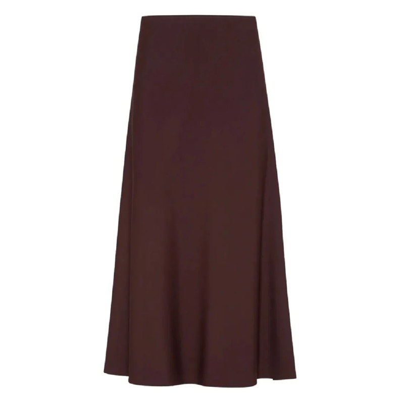 Brunello Cucinelli Minirock Flowing Brown Maxi Skirt With Minimalist Design Brown