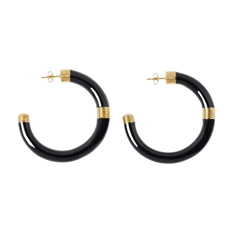 Aurélie Bidermann Boucles d'oreilles à tige Katt Bracelets In Black Metal Black