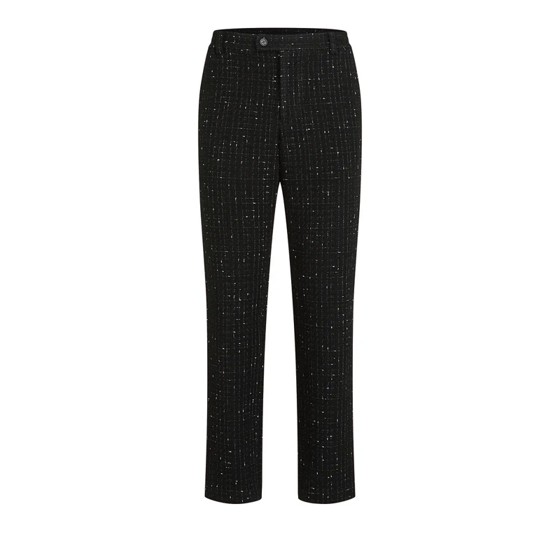 Karl Lagerfeld Anzugshose Boucle-Hose schwarz
