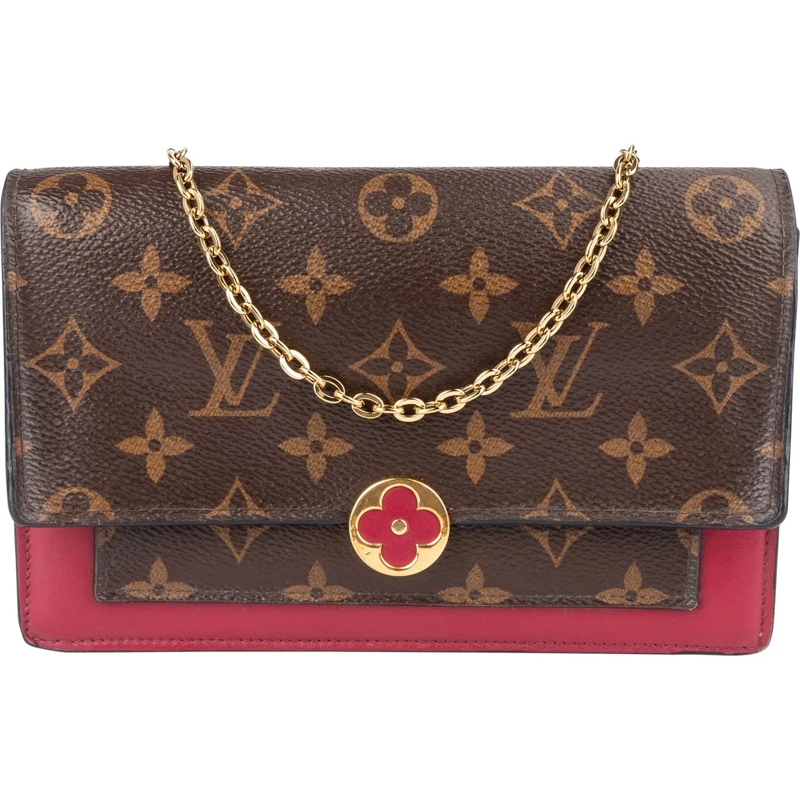 Louis Vuitton Tote Louis Vuitton Monogram Canvas Flore Wallet On Chai braun