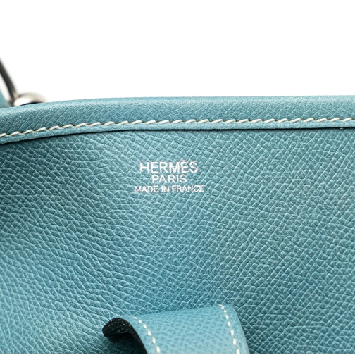 Hermès Sac à bandoulière 2005 Clemence Evelyne II PM blau (Image 19)