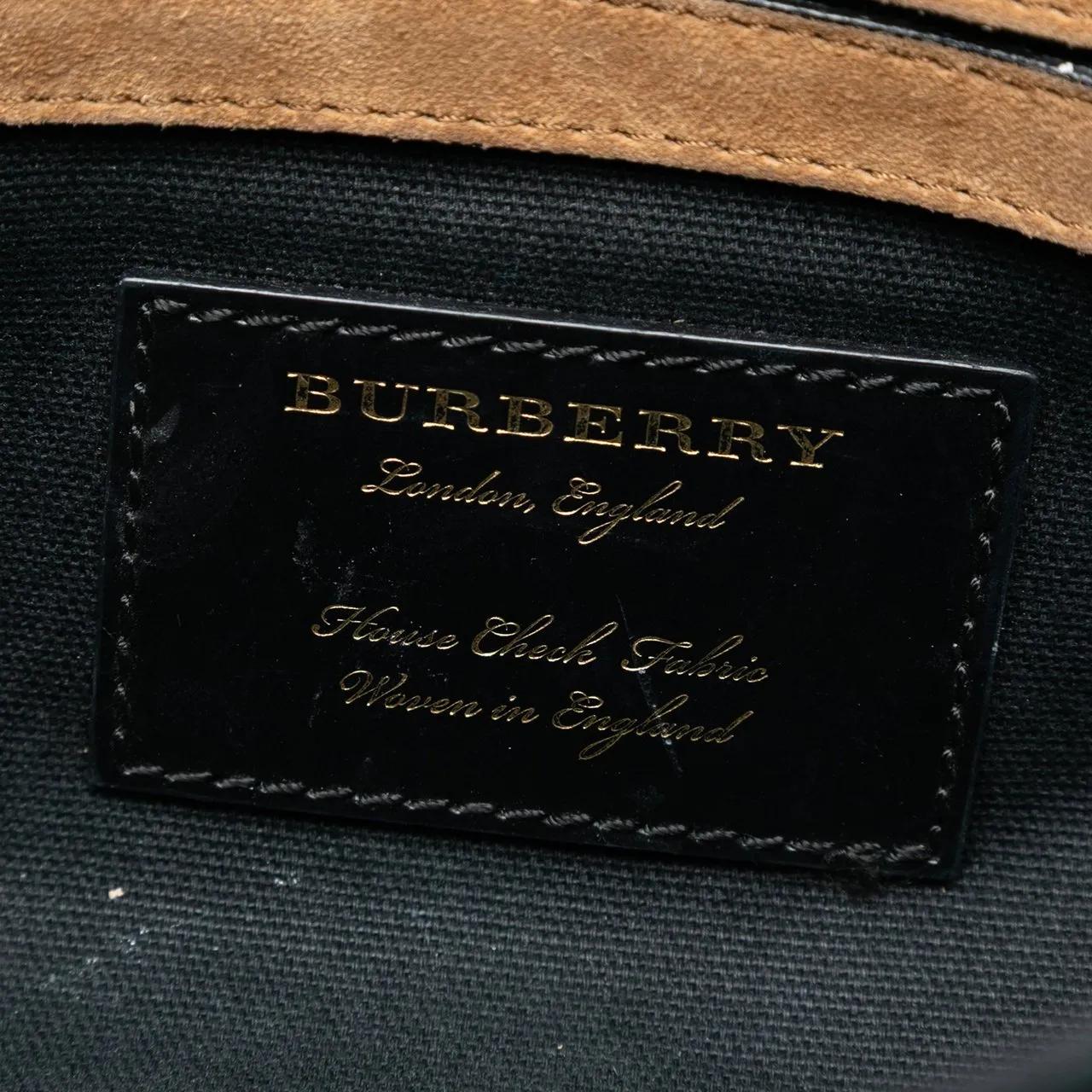 Thumbnail - Burberry Hobo Bags - Small Leather and House Check Canvas Derby Macken - Gr. unisize - in Schwarz - für Damen