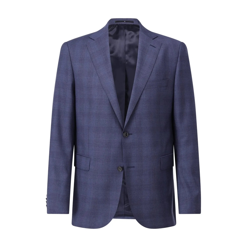 Dressler Anzugjacke Anzugsakko mit Karo Muster Dunkelblau