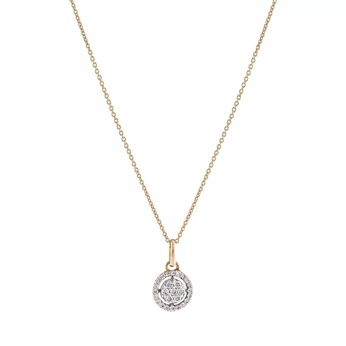 BELORO Necklace Circle Diamonds Gold Medium Halsketting