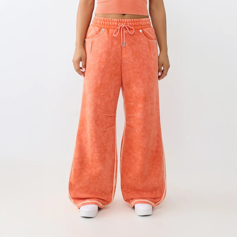 True Religion Jogginghose - Jogginghose- Entspannte Silhouette- Geschwunde orange(Image 6)