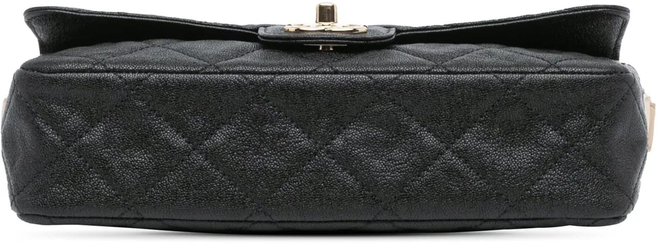 Thumbnail - Chanel Hobo Bags - 2020 CC Bicolor Quilted Caviar Single Flap - Gr. unisize - in Schwarz - für Damen