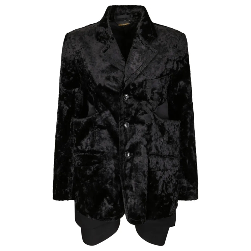 Comme des Garcons Übergangsjacke Single-Breasted Jacket With Side Cuts Black