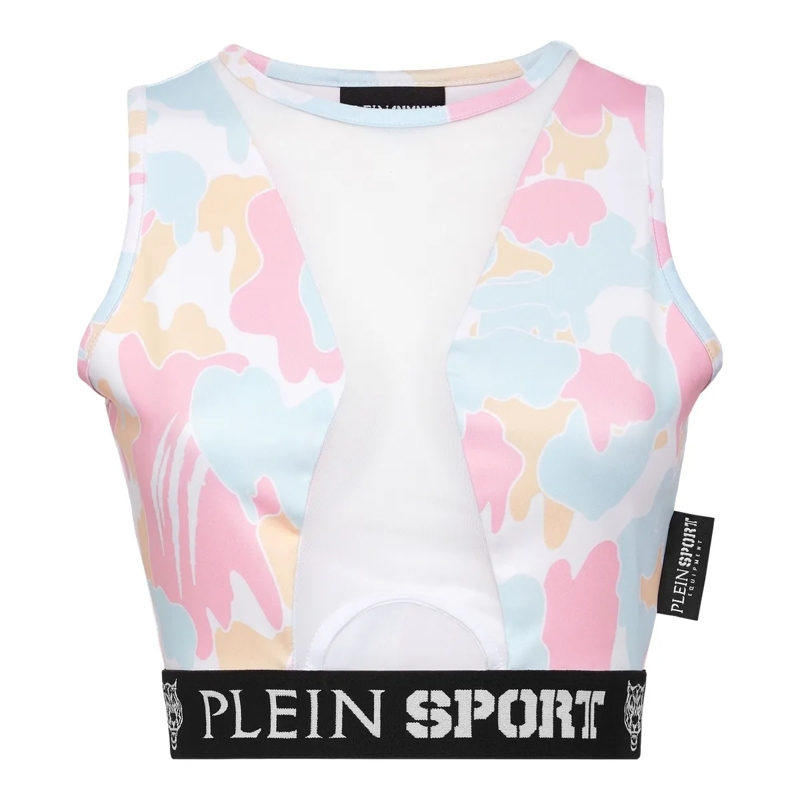 Plein Sport Top Sport Top Camouflage rose