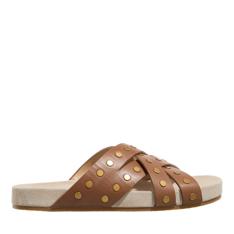 MICHAEL Michael Kors Slides Irene Flat Sandal Luggage