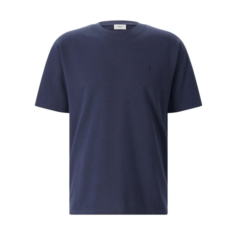 Saint Laurent T-Shirt T-Shirt mit Logo blau