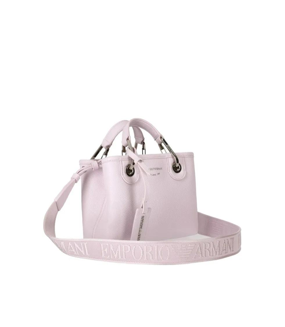 Emporio Armani Totes & shoppers Myea Baby Pink Terra Mini Shopping Bag in roze